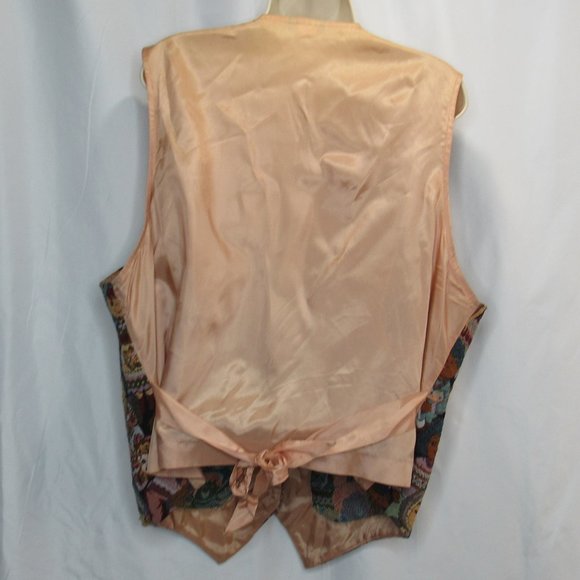 Vintage Mustang Women's Tapestry Vest CHILDREN OF THE WORLD Size 2X - Picture 2 of 7
